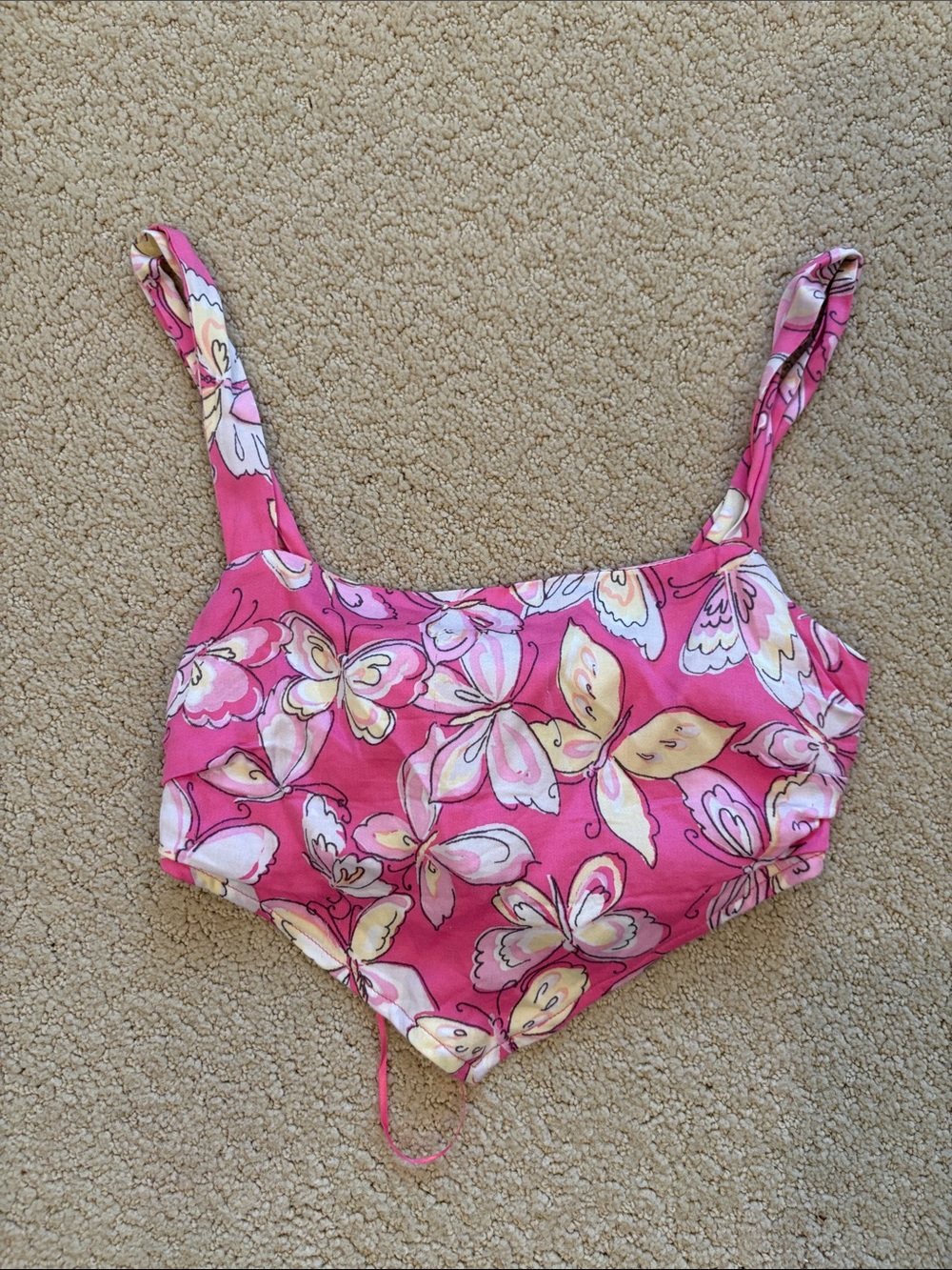Urban Outfitters Pink Butterfly Print Top
